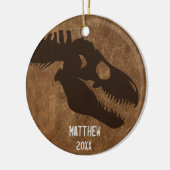 T-Rex entbeint personalisierte Verzierung Keramikornament (Links)