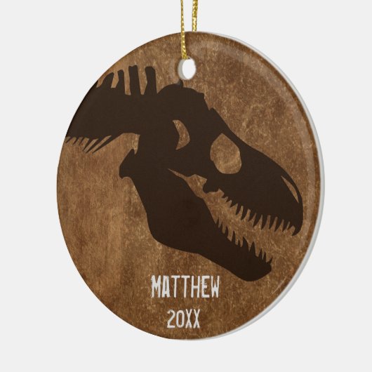 T-Rex entbeint personalisierte Verzierung Keramikornament (Links)