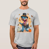 T-Rex Erntedank Pilgrim T-Shirt (Vorderseite)