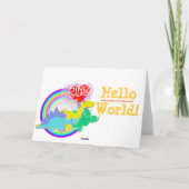 T-Rex Family Dino Kindereier Hallo World Card Karte (Rückseite)