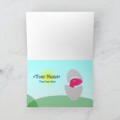 T-Rex Family Dino Kindereier Hallo World Card Karte (Innenseite)