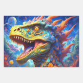 T-Rex Fantasy Dinosaurier Welten Geschenkpapier Set (Vorderseite 3)