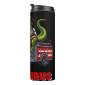 T-Rex-Feuerwehr-Design Thermosbecher (Nach rechts gedreht)