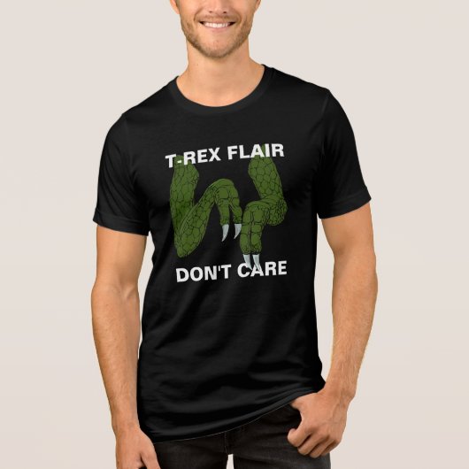 T-Rex-Flair Kümmern Sie sich nicht um Neurovielfal Tri-Blend Shirt (Vorderseite)