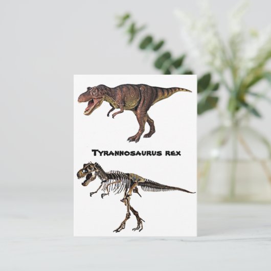 T-rex Fleisch-n-Knochen, Postkarte (Stehend Vorderseite)