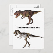 T-rex Fleisch-n-Knochen, Postkarte (Vorne/Hinten)
