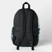 T-Rex Fluorescent Modern Skeleton Dinosaur Bedruckter Rucksack (Rückseite)