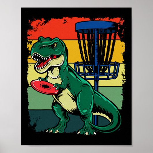 T Rex Frisbee Dinosaur Erholungs Werfer Dino Di Poster (Vorne)