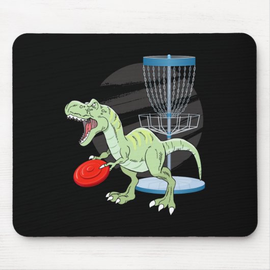 T Rex Frisbee Dinosaur Freizeitwerfer Dino Di Mousepad (Vorne)
