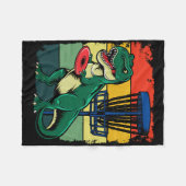 T-Rex-Frisbee-Dinosaurier-Freizeitwerfer Dino Di Fleecedecke (Vorderseite (Horizontal))