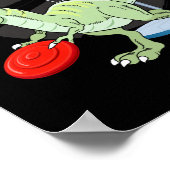 T Rex Frisbee Dinosaurier Freizeitwerfer Dino Di Poster (Ecke)
