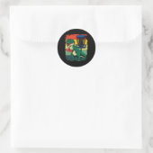 T Rex Frisbee Dinosaurier Freizeitwerfer Dino Di Runder Aufkleber (Tasche)