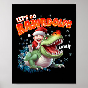 T-Rex Frohe Rexmas Rawrdolph Weihnachts-Shirts für Poster
