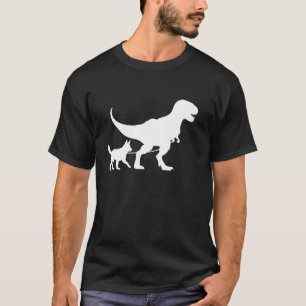 T-Rex führt einen Hund lustiger australischer Catt T-Shirt