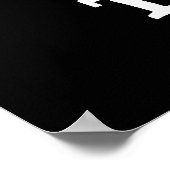 T-Rex Funny Alphabet Dinosaur Pun Dark BG Poster (Ecke)