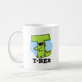 T-Rex Funny Alphabet Dinosaur Pun Kaffeetasse (Links)