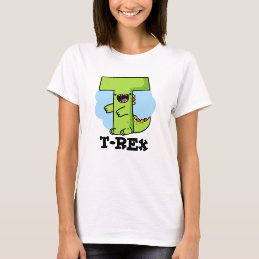 T-Rex Funny Alphabet Dinosaur Pun T-Shirt (Vorderseite)