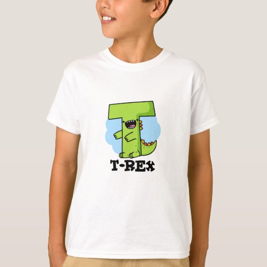 T-Rex Funny Alphabet Dinosaur Pun T-Shirt (Vorderseite)