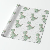 T-Rex Funny Boy Weihnachtsleuchten Umschlagpapier Geschenkpapier (Ungerollt)