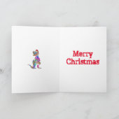 T Rex Funny Festive Naughty oder Nice Dinosaurier  Karte (Innenseite)