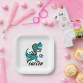 T-Rex Fußball-Spielsport Pappteller (Party)