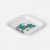 T-Rex Fußball-Spielsport Pappteller (Gewinkelt)