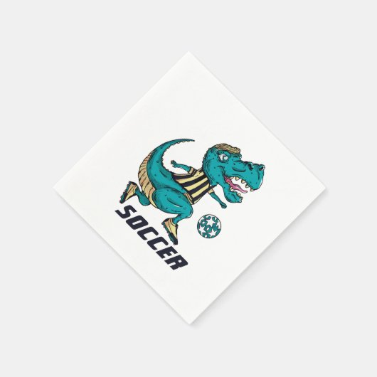 T-Rex Fußball-Spielsport Serviette (Ecke)