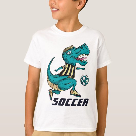 T-Rex Fußball-Spielsport T-Shirt (Vorderseite)