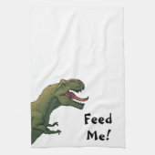 T-Rex Füttre mir! Dinosaur Tyrannosaurus Geschirrtuch (Vertikal)