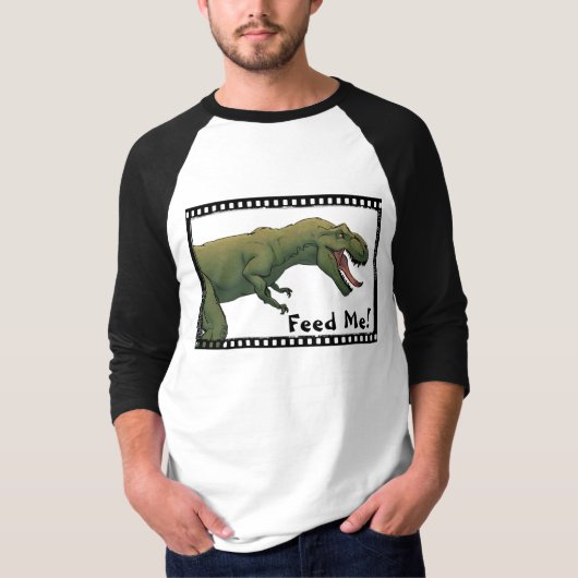 T-Rex Füttre mir! Dinosaur Tyrannosaurus T-Shirt (Vorderseite)