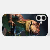 T-Rex Gamer Dino Art Case-Mate iPhone Hülle (Rückseite (Horizontal))