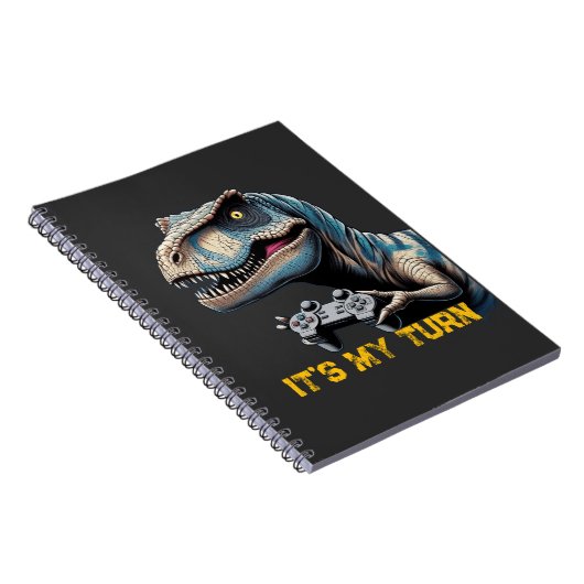 T-Rex Gamer It’s My Turn Design Notizblock (Rechte Seite)