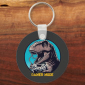 T-Rex-Gamer-Modus-Dinosaurier-Kunst Schlüsselanhänger (Vorderseite)