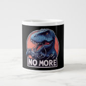 T-Rex Gamer No More Design Jumbo-Tasse (Vorderseite)