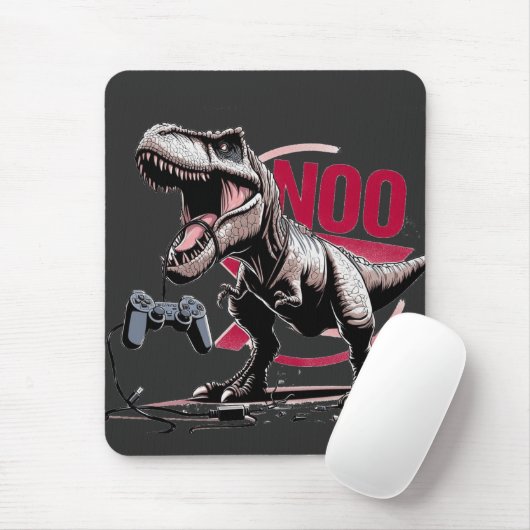 T-Rex Gamer Rage No More Design Mousepad (Mit Mouse)