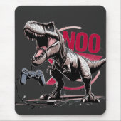 T-Rex Gamer Rage No More Design Mousepad (Vorne)