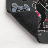 T-Rex-Gamer-Wut-nicht-mehr-Design Mousepad (Ecke)
