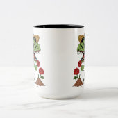 T-Rex Gardener Zombie Zweifarbige Tasse (Mittel)