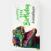 T-Rex Geburtstagspartei Banner (Vertikal)