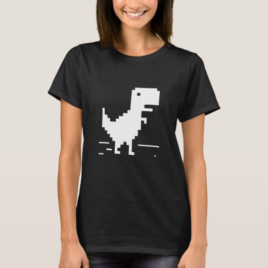 T-Rex Geek Dinosaur Pixel Art Web Developer Nerd T-Shirt (Vorderseite)