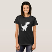 T-Rex Geek Dinosaur Pixel Art Web Developer Nerd T-Shirt (Vorne ganz)