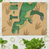 T-Rex Geschirrtuch (Gefaltet)