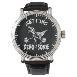 T-Rex, Getting Dino Wore, Funny, Cartoon, Workout Armbanduhr