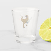 T-Rex-Gitarre Schnapsglas (Rückseite)