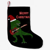 T-Rex Gitarren-Weihnachten Kleiner Weihnachtsstrumpf (Vorderseite)
