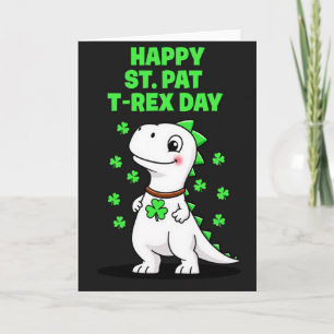 T Rex Glücklicher St. Patricks Tag Karte