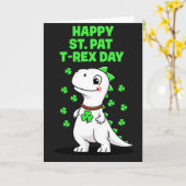 T Rex Glücklicher St. Patricks Tag Karte (Gelbe Blume)