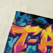 T-Rex Graffiti Pop Art Dinosaur Illustration Strandtuch (Beispiel)