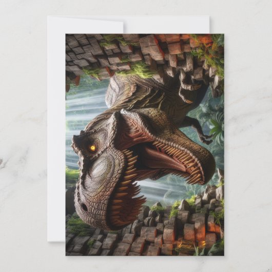 T-Rex Greeting Card Feiertagskarte (Vorderseite)