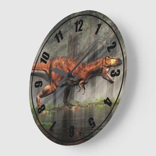 T-Rex Große Wanduhr (Winkel)